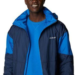 🆕Columbia Men's Point Park Lined Windbreaker, Collegiate Navy/Bright Indigo,NWT
